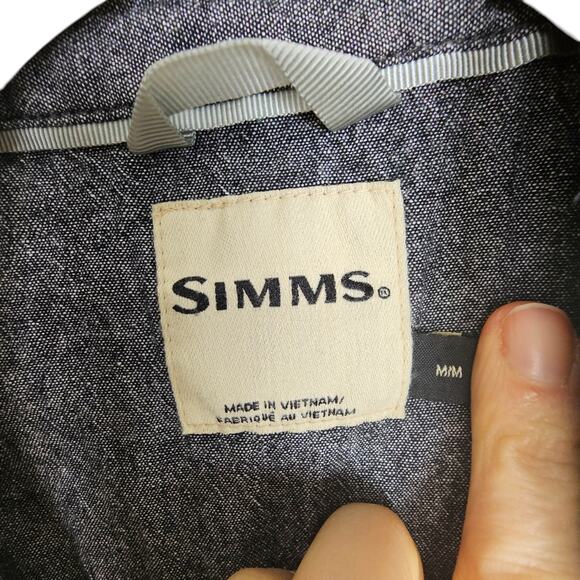 Simms Womens Flannel Shirt Plaid Size M Gorpcore Outdoor Weekend Vibes Fishing - Picture 6 of 8